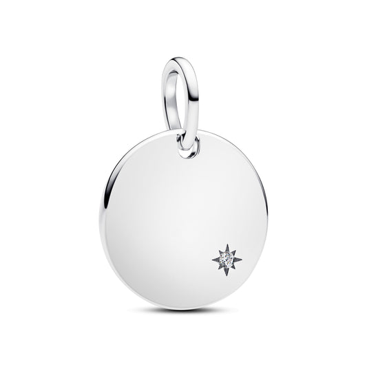Engravable Lab-Grown Diamond Tag Pendant