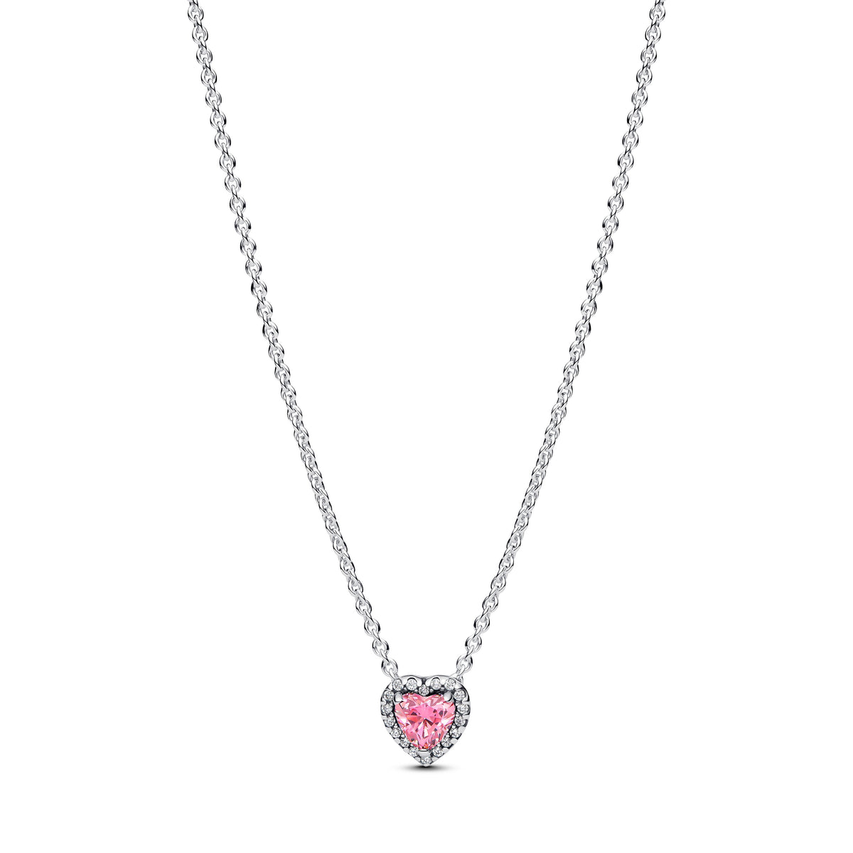 Pink Elevated Heart Necklace